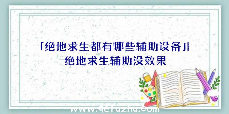 「绝地求生都有哪些辅助设备」|绝地求生辅助没效果